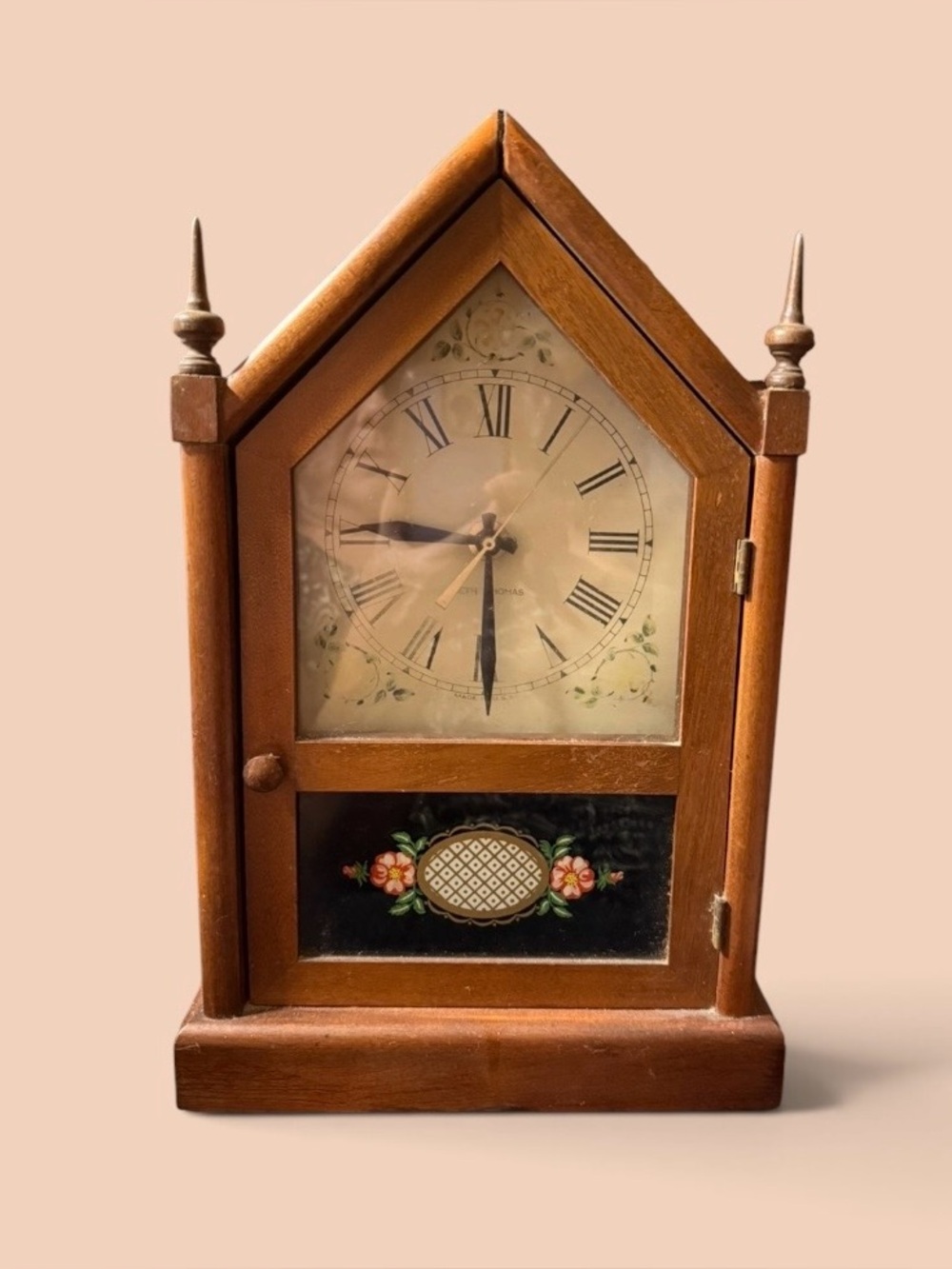 Vintage~1930s~Seth Thomas “Sharon” Steeple Mantle Clock~Battery Operated